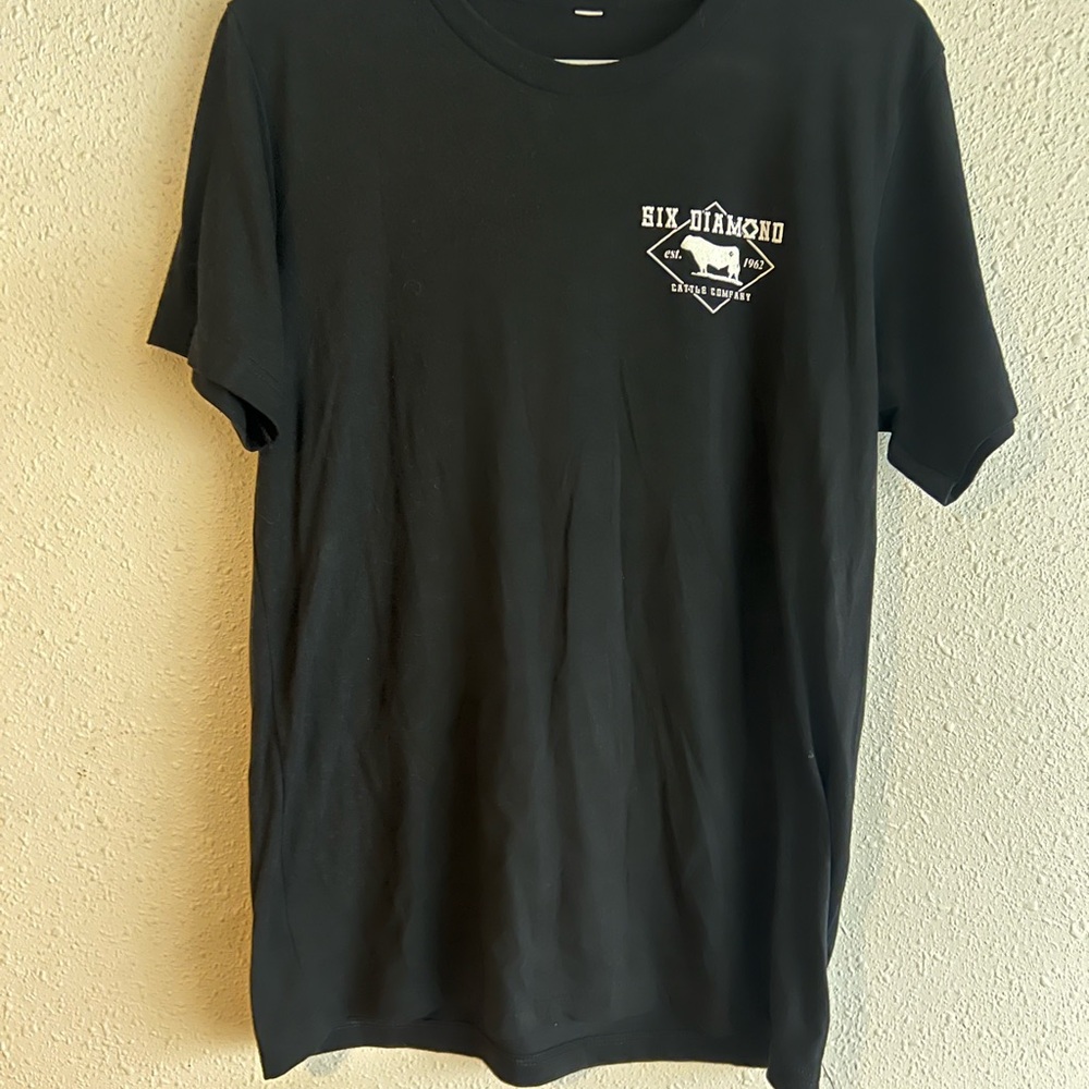Six Diamond Cattle Co. Black Men's T-Shirt